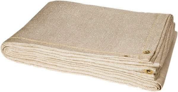 Steiner - 6' High x 6' Wide x 0.05" Thick Fiberglass Welding Blanket - Tan, Grommet - A1 Tooling