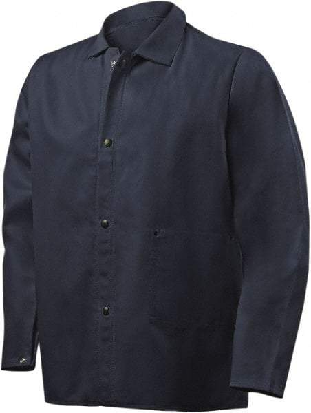 Steiner - Size 3XL Flame Resistant/Retardant Jacket - Navy, Cotton, Snaps Closure - A1 Tooling