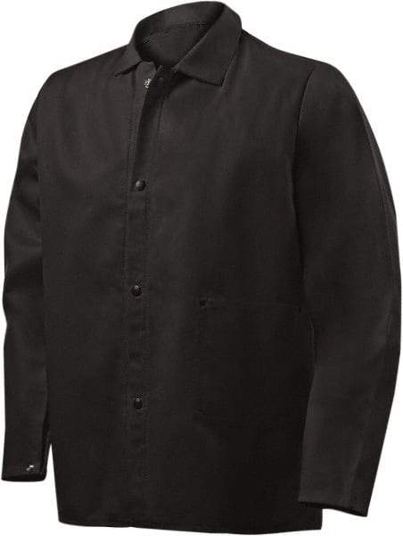 Steiner - Size 4XL Flame Resistant/Retardant Jacket - Black, Cotton, Snaps Closure - A1 Tooling