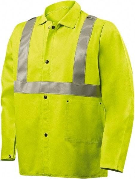 Steiner - Size S Flame Resistant/Retardant Jacket - Lime, Cotton, Snaps Closure - A1 Tooling