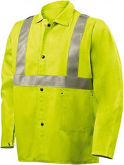 Steiner - Size M Flame Resistant/Retardant Jacket - Lime, Cotton, Snaps Closure - A1 Tooling