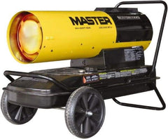 Master - 220,000 BTU Rating, Multi-Fuel Forced Air Heater - 5,500 Sq Ft Max Heating Area, 13 Gal Capacity, Fuel with Kerosene, Diesel & Fuel Oil - A1 Tooling