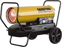 Master - 135,000 BTU Rating, Multi-Fuel Forced Air Heater - 3,375 Sq Ft Max Heating Area, 10 Gal Capacity, Fuel with Kerosene, Diesel & Fuel Oil - A1 Tooling