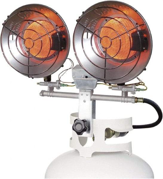 Master - 25,000 to 32,000 BTU, Propane Radiant Tank Top Heater - 20 Lb Fuel Capacity, 17" Long x 6" Wide x 15.4" High - A1 Tooling