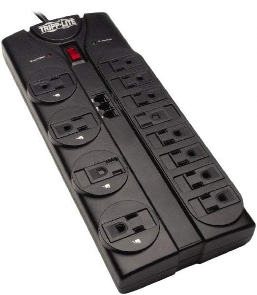 Tripp-Lite - 12 Outlets, 120 VAC15 Amps, 8' Cord, Power Outlet Strip - Floor, Keyhole Mount, 5-15 NEMA Configuration, 10.3" Strip - A1 Tooling