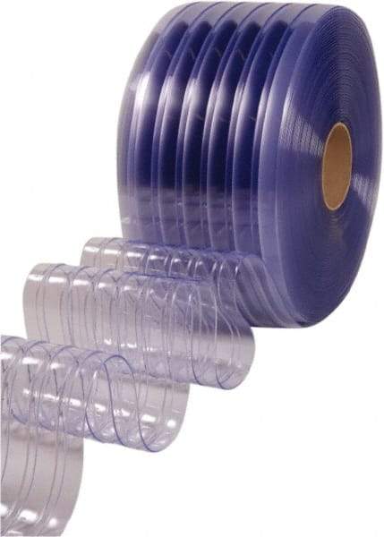 Clearway Door - Clear Ribbed Bulk Strip Roll Dock Curtain Strips - 12" Wide x 150' Long x 0.11" Thick - A1 Tooling