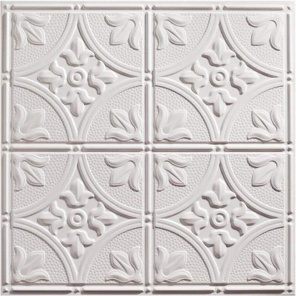 Genesis - 23-3/4" Long x 23-3/4" Wide x 0.11" Thick, Vinyl Ceiling Tile - ASTM E-84 Specification, White - A1 Tooling