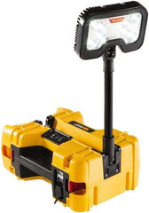 Pelican Products, Inc. - 12 Volt, Cordless, LED Portable Floor Work Light - 1 Head, 4,000 Lumens, Polypropylene, 12" High - A1 Tooling