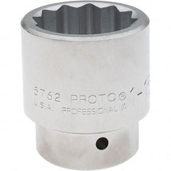 Proto - 1-15/16", 1" Drive, Standard Hand Socket - 12 Points, 3-5/16" OAL, Steel, Full Polish Finish - A1 Tooling