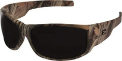 Edge Eyewear - Smoke Lenses, Framed Safety Glasses - Scratch Resistant, Forest Camo Nylon Frame, Size Universal, Wrap Around - A1 Tooling