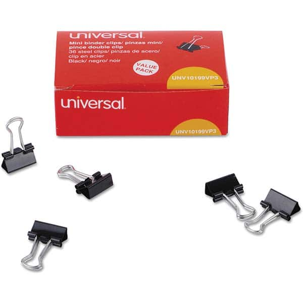 UNIVERSAL - Binder Clips Width (Inch): 0.63 Binder Type: Binder Clip - A1 Tooling