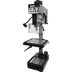 Jet - 10-7/16" Swing, Variable Speed Pulley Drill Press - Variable Speed, 2 hp, Single Phase - A1 Tooling