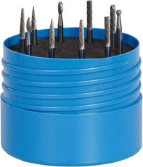 SGS Pro - 10 Piece, 1/8" Shank Burr Set - Tungsten Carbide, Multiple Head Shape - A1 Tooling