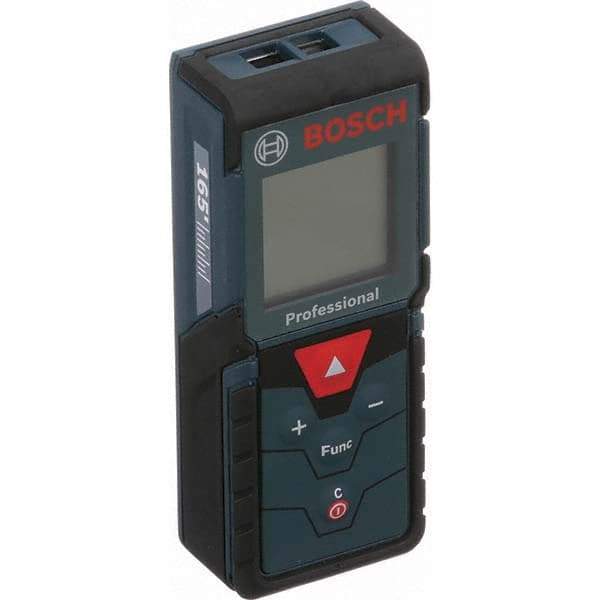 Bosch - 165' Range, Laser Distance Finder - 2 AAA Batteries Required, Accurate to 1/16", Comes with 2 AAA Batteries, Hand Strap, 5 Target Cards, Pouch - A1 Tooling