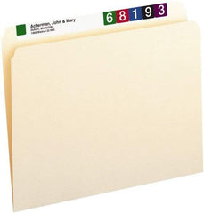 SMEAD - 8-1/2 x 11", Letter Size, Manila, File Folders with Top Tab - 11 Point Stock, Straight Tab Cut Location - A1 Tooling