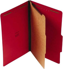 UNIVERSAL - 8-1/2 x 14", Legal, Ruby Red, Classification Folders with Top Tab Fastener - 25 Point Stock, Right of Center Tab Cut Location - A1 Tooling