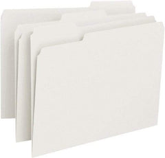 SMEAD - 8-1/2 x 11", Letter Size, White, File Folders with Top Tab - 11 Point Stock, 1/3 Tab Cut Location - A1 Tooling