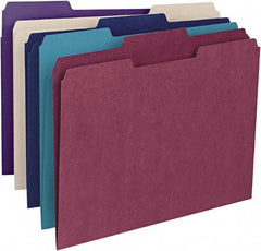 SMEAD - 8-1/2 x 11", Letter Size, Assorted Colors, File Folders with Top Tab - 11 Point Stock, 1/3 Tab Cut Location - A1 Tooling