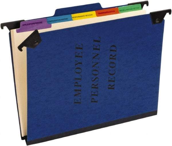 Pendaflex - 8-1/2 x 11", Letter Size, Blue, File Folders with Top Tab - 20 Point Stock, 1/3 Tab Cut Location - A1 Tooling