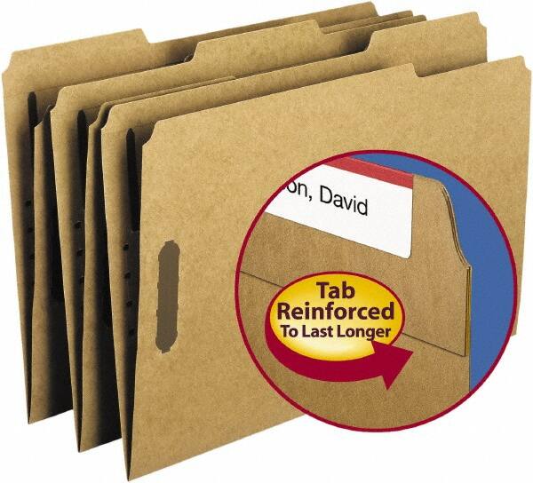 SMEAD - 8-1/2 x 14", Legal, Kraft, File Folders with Top Tab - 11 Point Stock, 1/3 Tab Cut Location - A1 Tooling