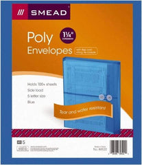 SMEAD - 8-1/2 x 11", Letter Size, Transparent Blue, Poly String & Button Envelope - A1 Tooling