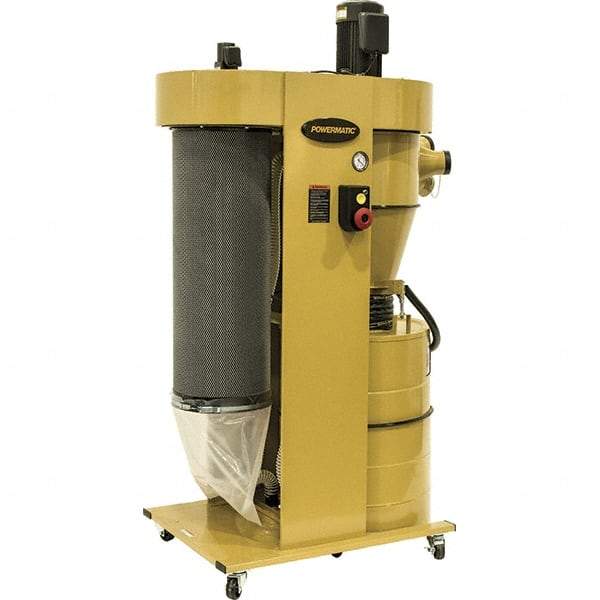 Powermatic - 0.3µm, 230 Volt Portable Dust Collector with Filter - 54-1/2" Long x 85-1/4" High, 8 CFM Air Flow - A1 Tooling