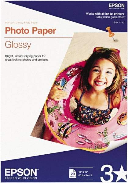 Epson - 13" x 19" White Photo Paper - Use with Inkjet Printers - A1 Tooling