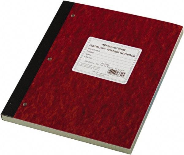 National Brand - 200 Sheet, 9-1/4 x 11", Quadrille Lab Notebook - Brown - A1 Tooling