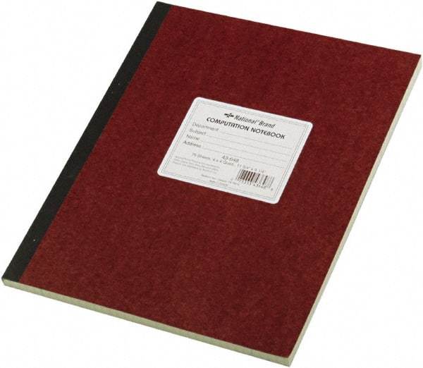 National Brand - 75 Sheet, 9-1/4 x 11-3/4", Quadrille Computation Book - Brown - A1 Tooling