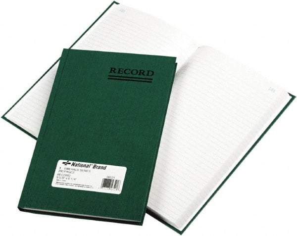 National Brand - 200 Sheet, 6-1/4 x 9-5/8", Record Rule Accounting Book - Green - A1 Tooling