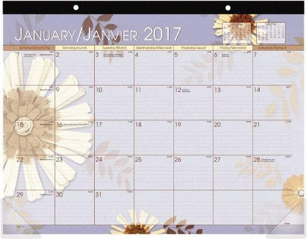 AT-A-GLANCE - 12 Sheet, 22 x 17", Desk Pad Calendar - A1 Tooling