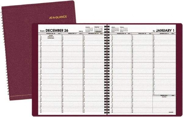 AT-A-GLANCE - 52 Sheet, 8-1/4 x 10-7/8", Appointment Book - Winestone - A1 Tooling