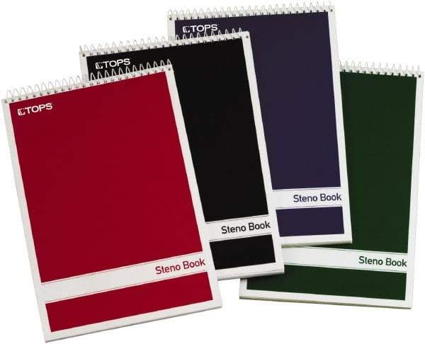 TOPS - 80 Sheet, 6 x 9", Gregg Steno Book - Assorted Colors - A1 Tooling