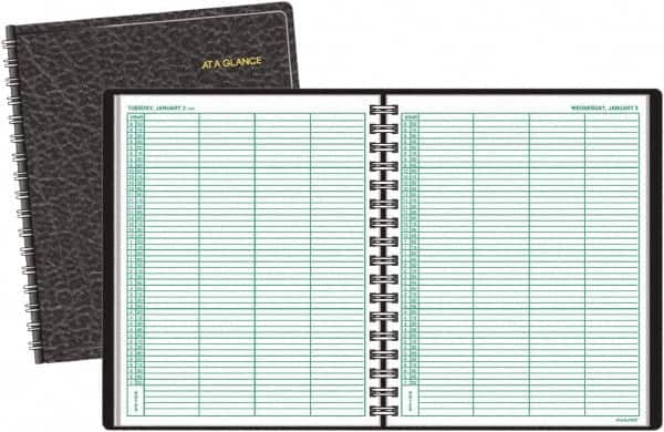 AT-A-GLANCE - 365 Sheet, 8 x 10-7/8", Group Daily Appointment Book - Black - A1 Tooling