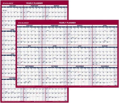 AT-A-GLANCE - 1 Sheet, 24 x 36", Wall Calendar - Blue & Red - A1 Tooling