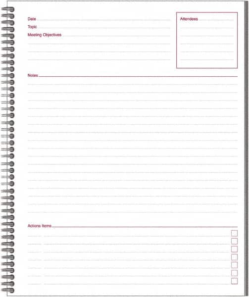 Mead - 80 Sheet, 8-1/4 x 11", Guided Business Notebook - Black - A1 Tooling