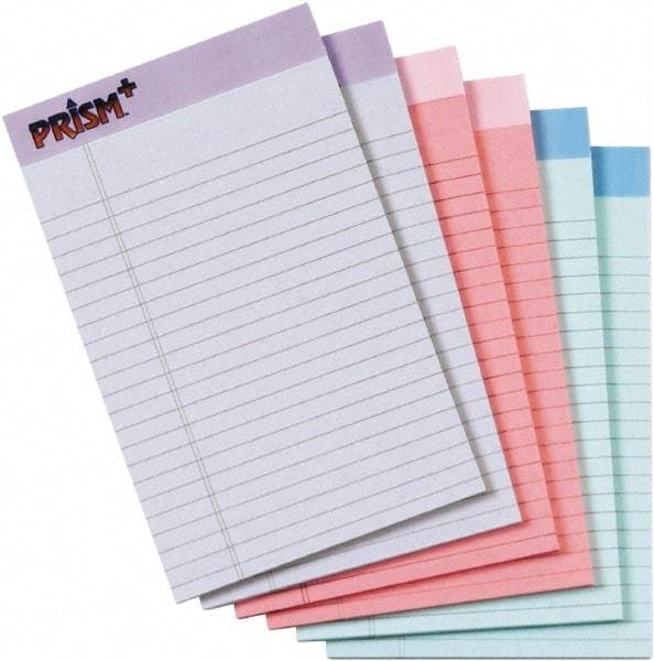 TOPS - 50 Sheet, 5 x 8", Narrow Legal Pad - Assorted Pastels - A1 Tooling