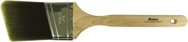 Richard - 2-1/2" Angled Polyester Angular Brush - 3" Bristle Length, 7-1/4" Wood Sash Handle - A1 Tooling