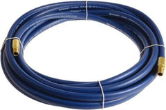 Continental ContiTech - 3/8" ID x 0.6" OD 100' Long Multipurpose Air Hose - MNPT x MNPT Ends, 300 Working psi, -10 to 158°F, 1/4" Fitting, Blue - A1 Tooling