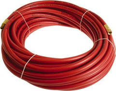 Continental ContiTech - 3/8" ID x 0.6" OD 75' Long Multipurpose Air Hose - MNPT x FNPT Ends, 300 Working psi, -10 to 158°F, 1/4" Fitting, Red - A1 Tooling