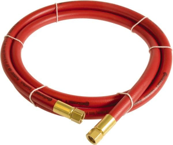 Continental ContiTech - 1/2" ID x 0.78" OD 5' Long Multipurpose Air Hose - FNPT x FNPT Ends, 300 Working psi, -10 to 158°F, 1/2" Fitting, Red - A1 Tooling