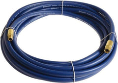 Continental ContiTech - 3/8" ID x 0.6" OD 75' Long Multipurpose Air Hose - MNPT x FNPT Ends, 300 Working psi, -10 to 158°F, 1/4" Fitting, Blue - A1 Tooling