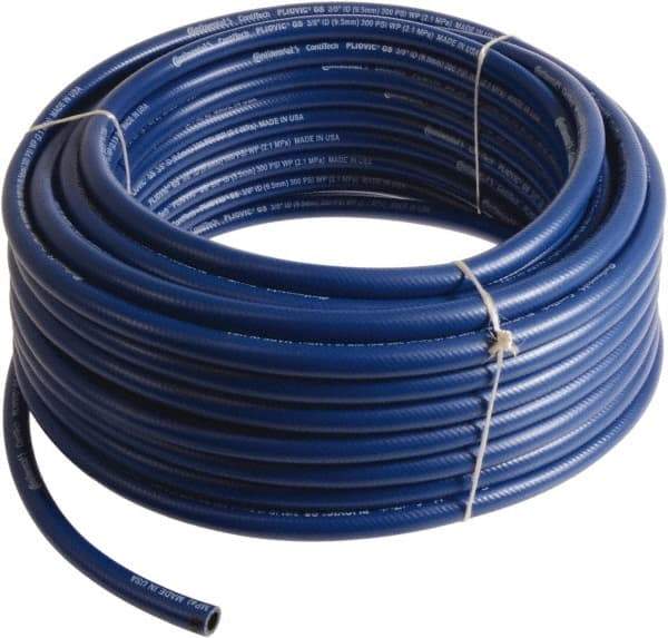 Continental ContiTech - 3/8" ID x 0.6" OD 200' Long Multipurpose Air Hose - 300 Working psi, -10 to 158°F, Blue - A1 Tooling