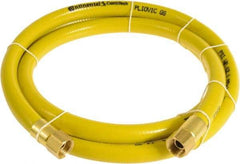 Continental ContiTech - 1/4" ID x 0.45" OD 15' Long Multipurpose Air Hose - FNPT x FNPT Ends, 300 Working psi, -10 to 158°F, 1/4" Fitting, Yellow - A1 Tooling