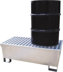 UltraTech - 68 Gal Sump, 2,575 Lb Capacity, 2 Drum, Galvanized Steel Spill Deck or Pallet - 47-1/4" Long x 31-1/2" Wide x 18" High - A1 Tooling