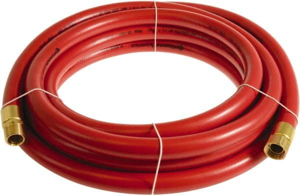 Continental ContiTech - 3/4" ID x 1.11" OD 25' Long Multipurpose Air Hose - MNPT x FNPT Ends, 250 Working psi, -10 to 158°F, 3/4" Fitting, Red - A1 Tooling