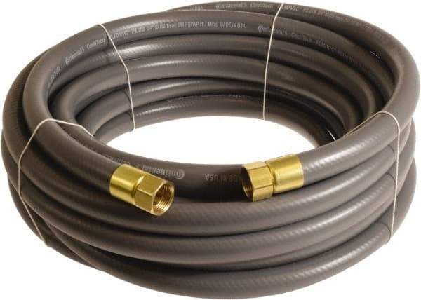 Continental ContiTech - 3/4" ID x 1.11" OD 20' Long Multipurpose Air Hose - FNPT x FNPT Ends, 250 Working psi, -10 to 158°F, 3/4" Fitting, Gray - A1 Tooling