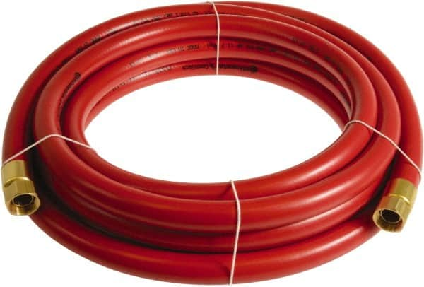 Continental ContiTech - 3/4" ID x 1.11" OD 20' Long Multipurpose Air Hose - FNPT x FNPT Ends, 250 Working psi, -10 to 158°F, 3/4" Fitting, Red - A1 Tooling