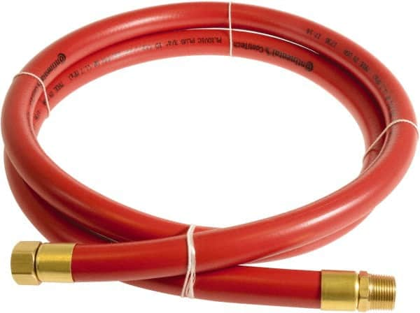 Continental ContiTech - 3/4" ID x 1.11" OD 10' Long Multipurpose Air Hose - MNPT x FNPT Ends, 250 Working psi, -10 to 158°F, 3/4" Fitting, Red - A1 Tooling