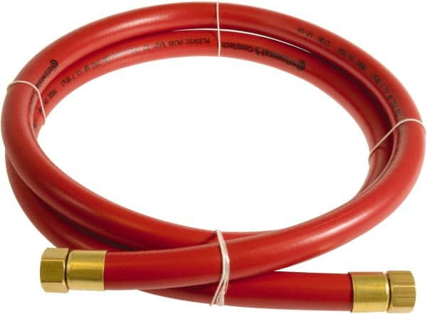 Continental ContiTech - 3/4" ID x 1.11" OD 3' Long Multipurpose Air Hose - FNPT x FNPT Ends, 250 Working psi, -10 to 158°F, 3/4" Fitting, Red - A1 Tooling